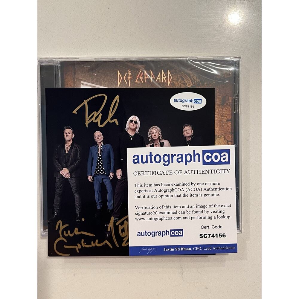 Def Leppard SIGNED Drastic Symphonies CD Autographed ACOA Authenticated #16